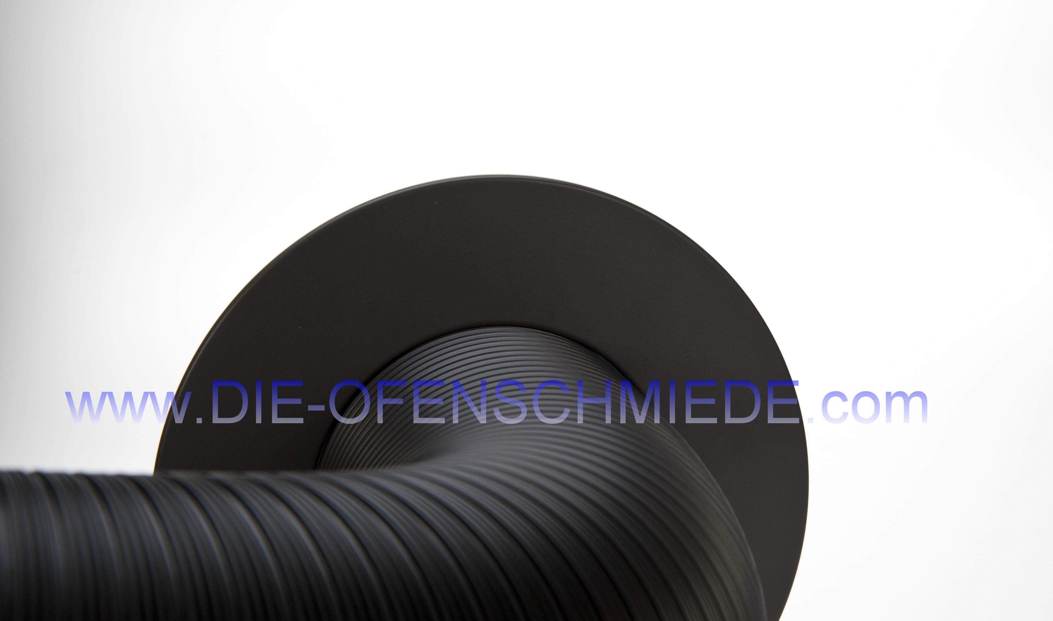 Aluflexrohr Color Flex schwarz für Außenluftanschluss, 1,5 m, Ø 100 mm